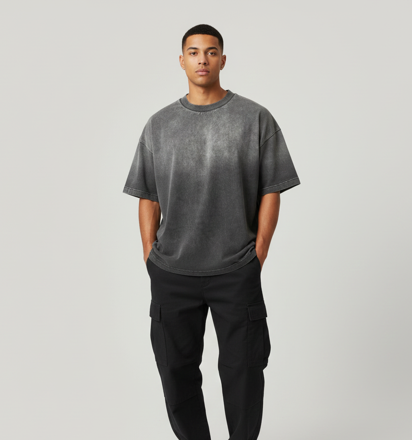 CROPPED WASHED T-SHIRT