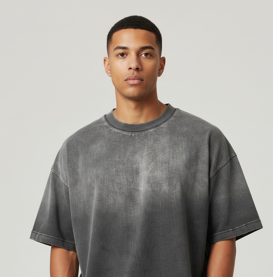 CROPPED WASHED T-SHIRT